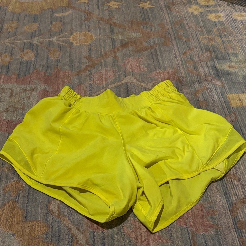 Lululemon Women's Yellow Athletic Shorts
